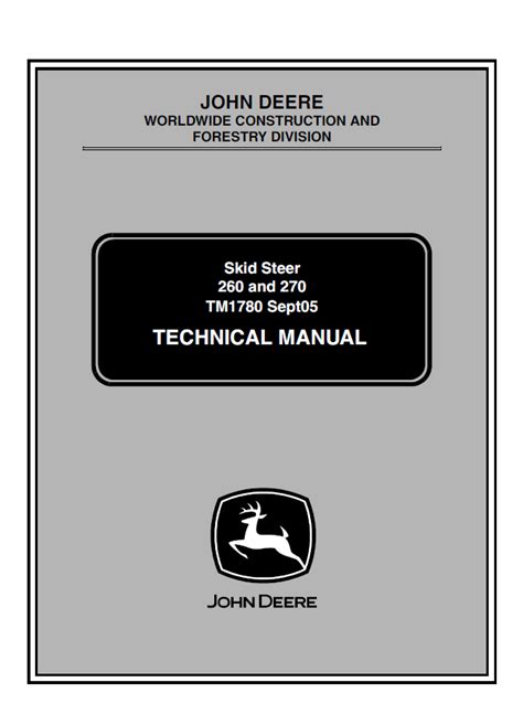 john deere skid steer 270|john deere 260 service manual.